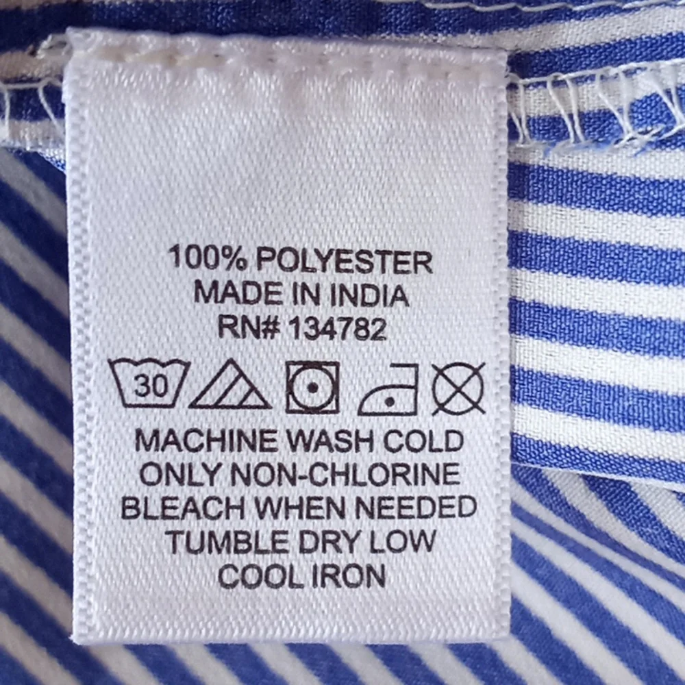 A Hint of Blush Blue White Floral Stripe Mini Dress Size M - Picture 11 of 14